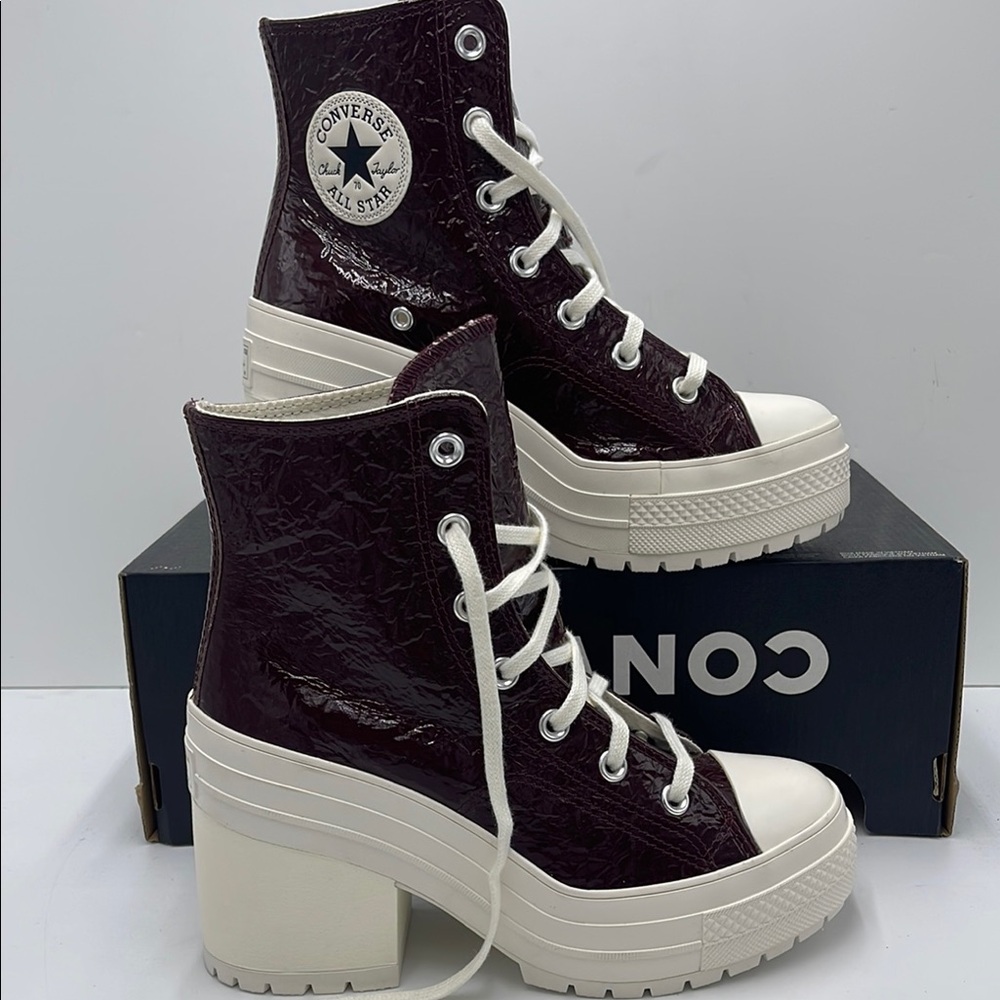 Converse WMNS High-Top Heeled Platform Sneakers CHUCK 70 DE LUXE HEEL HI BOOTS